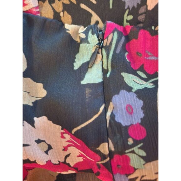 Lauren Ralph Lauren Women's Ruffled Floral Georgette Skirt Multi Size 12 - Picture 2 of 16